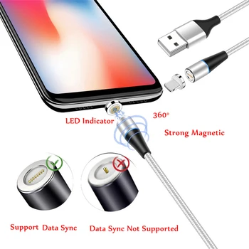 UGI 3A Magnetic Cablu Pentru IOS Micro USB de Tip C USB C Cablul de încărcare pentru Telefonul Mobil Android Fast Cablu de Încărcare Pentru Samsung Oneplus