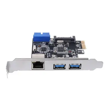 USB3.0 Adaptor Ethernet 3 HUB port 10/100/1000 Mbps PCI-E la RJ45 Gigabit LAN Rețea Usb Tehnice 87HE