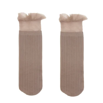 Vanzare 1Pair Femeie Ciorapi de Dantelă Subțire Sosete Pentru Femei Drăguț Șosete Lungi Fierbinte Bumbac Moale Solid Moda Plasă de Primăvară 2019 Noi