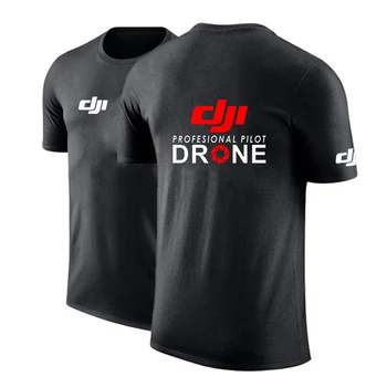 Vara Barbati Nou DJI Pilot Profesionist Drone Logo-ul de Imprimare Harajuku Slim Top Tricou Casual, Confortabil Aplicatiile T-shirt
