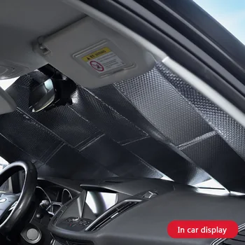 Vara portabil masina de sticlă față-verso folie de aluminiu parasolar auto SUV parbriz anti-ultraviolete film protector