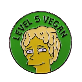 Vegan Brosa Vegetarian Veganism Insigna Amuzant Legume Email Pin drăguț Humburger morcov Ace Accesoriu