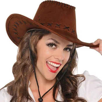 Vest Pălărie De Cowboy Femei Barbati Cowboy Capac De Vacanță Costum Petrecere Pălărie Elegantă Doamnă Fermiera Pălării Ieftine Preț