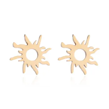 Vintage Design în Formă de Soare Set de Bijuterii de Epocă Retro Soare Totem Stud Cercei&Colier Pandantiv Unisex Orecchini