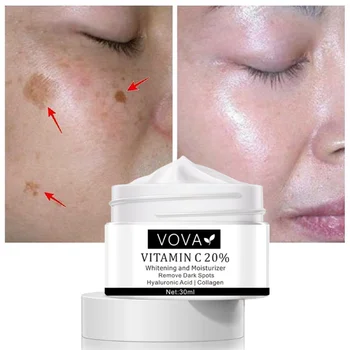 VOVA Vitamina C 20% Fata Crema de Albire a Elimina Pete Intunecate Gel Facial de Reparații se Estompeze Freckls Melanina Remover Lumina de Îngrijire a Pielii 30ml