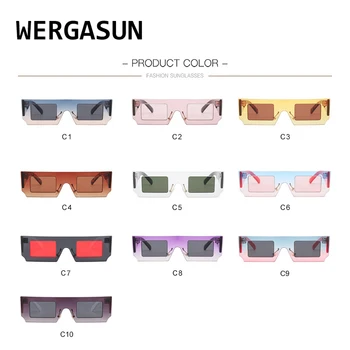 WERGASUN de Lux ochelari de Soare Patrati Femei de Brand Designer de Ochelari de Soare pentru Femei Ochelari Vintage Femei/Bărbați Oglindă Oculos De Sol