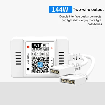 Wifi Controler Inteligent Colorate 24 Cheie cu Dublă Încărcare Lumina RGB Cu Controler Alexa Voce De Magie Acasă Pro App Light Centura Controlle
