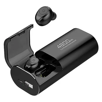 Wireless Bluetooth 5.0 Căști Cu Putere Banca 4800MAh Caz de Încărcare Cu Microfon USB de Tip C Cablu TWS Stereo In-Ear Earphon
