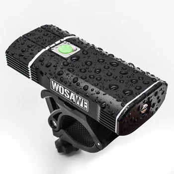 WOSAWE Biciclete Lumina Farurilor Lampa de 2400mAh baterie Reîncărcabilă LED MTB Biciclete Față de Lumină Lumina Impermeabil SOS de Biciclete de Siguranță Lanterna