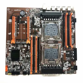 X99 Dual CPU Placa de baza LGA 2011-v3 E-ATX USB3.0 SATA3 Cu Dual Xeon Procesor Cu Dual Slot M. 2 8 module de memorie DDR4 2011-3
