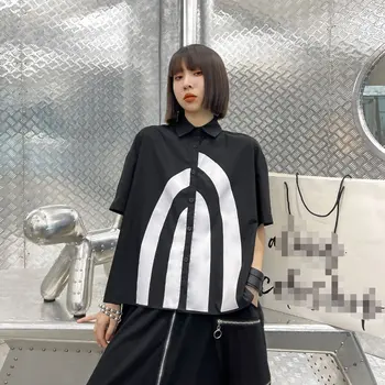 XITAO Dungi Patchwork Rochie de Femei Asimetric Moda Trendy Stil Nou Rândul său, în Jos Guler Singur Pieptul LDD1169
