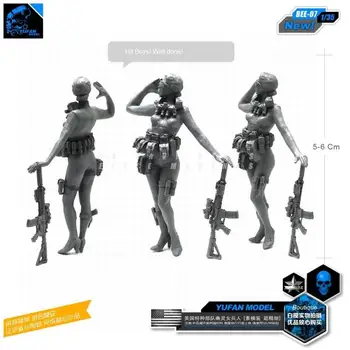 Yufan Model 1/35 Figura Soldat De Sex Feminin Modern Armatei Sua Phantom Vigoare Rășină Soldat De Albine-07