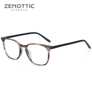 ZENOTTIC Acetat Pătrat Ochelari Rame pentru Bărbați Ochelari de vedere Optice Transparente Miopie Clar Lentile de Ochelari 2020