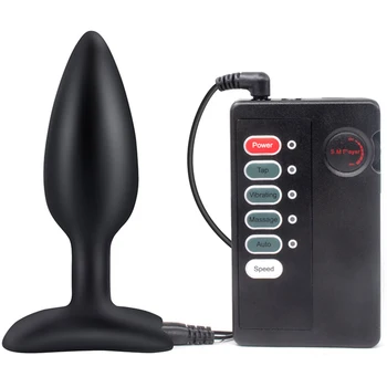 Șoc Electric Anal Plug din Silicon Butt Plug Anus Dop de Electro Stimulare Jucarii Sexuale pentru Femei Barbati Gay sex Masculin, Prostata pentru Masaj