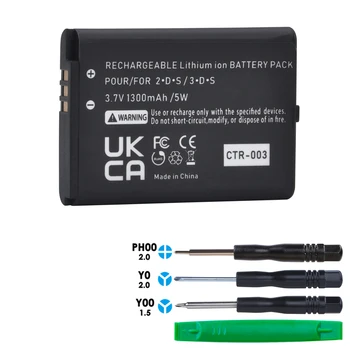 1 buc 1300mAh CTR-003 Baterie Pentru Nintendo 3DS /2DS 3.7 V 5Wh baterie Reîncărcabilă Li-ion Baterie Pack Reparații Parte cu instrumentul de