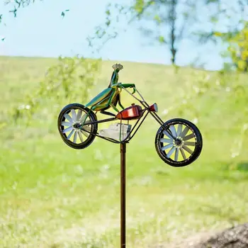 1 buc Biciclete de Epocă Metal Wind Spinner Decor cu Bicicleta Broaște Metal Wind Spinner Grădină Acasă Iepurași Wind Spinner Decor