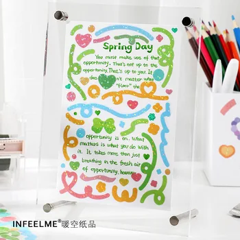 1 buc Panglică Colorat cu Laser Autocolante Decorative Scrapbooking Stick Eticheta Jurnal de Papetărie Mână Cont DIY Material Autocolant coreeană