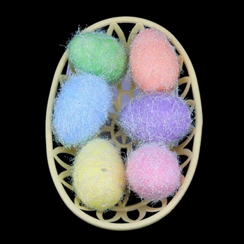 1 Coș Spuma de Ouă de Paști Vopsite Meserii DIY Artificiale Ornamente Copii Cadouri Home Decor Petrecere