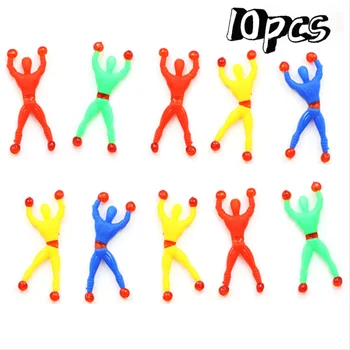 10 buc Culoare Aleatorii Jucărie de Învățământ pentru Copii Amuzant Elastic Lipicios Jucărie Cadou Consumabile Partid Wall Climber Flip Decompresie Jucărie