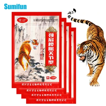 10buc Chinezesc Tigru Balsam pe bază de Plante Analgezic Patch Lombare Genunchi Gât, Dureri Articulare Autocolant Tratamentul Durerii Corp de Îngrijire a Sănătății