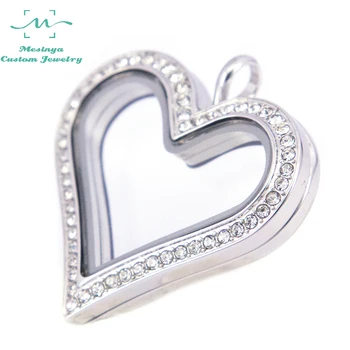 10buc magnet din oțel Inoxidabil cehă inima de cristal de sticlă medalion pentru farmecele plutitoare suvenir cadou de crăciun cadou mamei