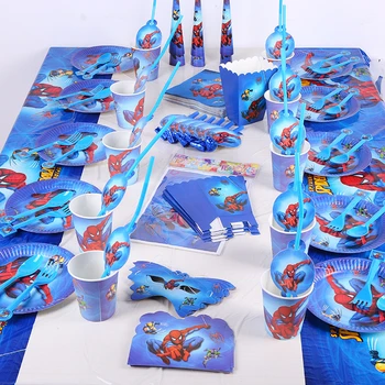 10buc/punga Spiderman Albastru Carte de Invitație Favoruri de Partid Băiat Ziua de nastere de Copii Decor Provizii pentru Petrecere Copil de Dus Favoare