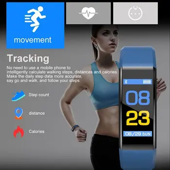 115 Plus Smart Watch Bluetooth Ceasuri Sport Sănătate Brățării Inteligente Rata De Inima De Fitness Pedometru Bratara Barbati Ceas Rezistent La Apa