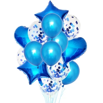 14Pcs Multi Confetti Baloane Happy Birthday Party Baloane de Aur a Crescut cu Heliu Baloane Fată Băiat Petrecere Copil de Dus Provizii