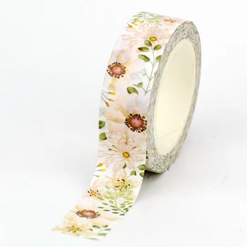 15mm * 10M Decorative Flori Frumoase Japoneze Washi Tape Set Bandă Adezivă DIY Scrapbooking Hârtie Foto Album de Bandă de Mascare
