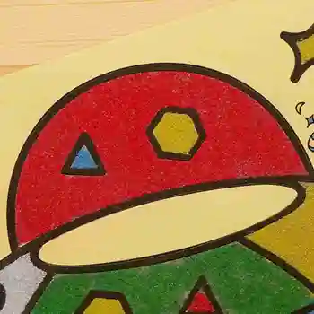 1BUC Creative Desene animate Copii Pictura Nisip Jucării DIY Montessori Meserii Doodle Jucărie de Învățământ de Dimensiuni Mici