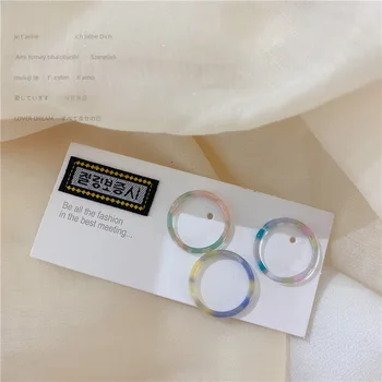 1buc Retro Nou Coreea de Chic Transparent Estetice inel Colorat Minimalist Rasini Acrilice Inel Subțire pentru Femei Bijuterii Cadouri Partid