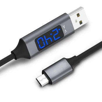 1M Cablu Micro USB, Tensiune și Curent de Afișare USB Cablu de Încărcare Rapidă de Date Cablu de Sincronizare pentru Red Mi Nota 9 Xiaomi, Huawei Android