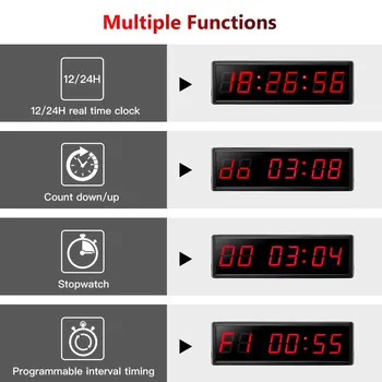 2.3 inch LED Sport Timer Temporizator Numărătoare inversă Ceas de Perete de Fitness Timer Cronometru Pentru Acasă Sală de Fitness Ceas de Timp Real
