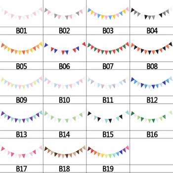 2,5 m Ghirlande Multicolore din Bumbac Bunting Bannere Fanion Copil de Dus Petrecere de Nunta, Decoratiuni Ghirlanda Steaguri