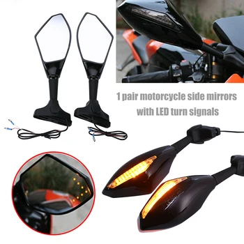 2 buc Clignotants Moto Pentru Honda CBR 250 600 900 1000 RR LED-uri de Semnalizare Indicatori Motocicleta Retrovizoare Oglinzi Laterale Retroviseur