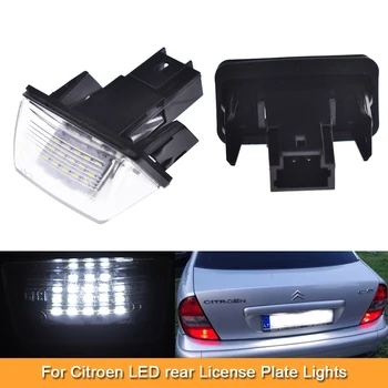2 buc LED-uri Spate cu Numărul de Înmatriculare Lumina pentru Citroen C3 Picasso, C4 Picasso, C5 Saxo Berlingo Xsara, Peugeot 206 207 306 307 308