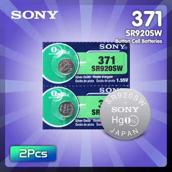 2 buc Sony Original 370 CA6 371 SR920SW 920 DE 1.55 V Baterie de Ceas SR920SW 371 Butonul de Monedă Baterii FĂCUTE ÎN JAPONIA