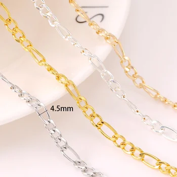 2 metre18K aur NK cupru lanțuri lanțuri de blocare 4mm reglabil lanțuri pentru femei fata de BRICOLAJ bijuterii colier cercei bracelace face