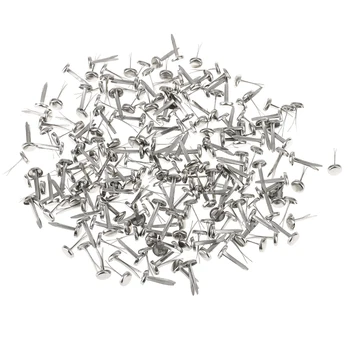 200 de Piese Multi-funcțional Split Ace de Brad Argintiu Brad elemente de Fixare de Hartie pentru Scrapbooking Ștanțare Înflorituri Face