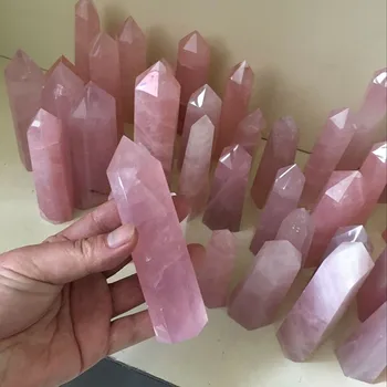 2019 Nou Stil de 40-50mm Piatra Naturala Trandafir Roz Cristal de Cuarț Bagheta Punct de Vindecare Piatră Minerală Dormitor, Camera de zi Accesorii