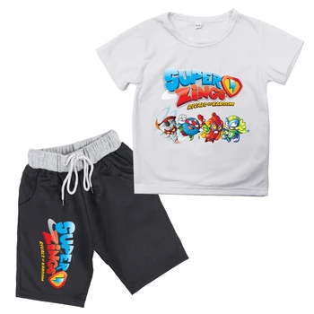 2020 Fetiță Baieti Haine de Vară Costume Copii T Shirt + 2 buc pantaloni Scurți Casual Copii Haine Superzings Copilul Băiat de Îmbrăcăminte