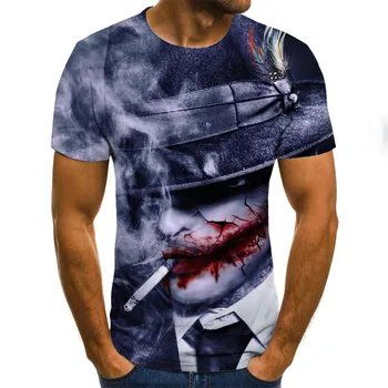 2020 Mens groază camasi Moda de Vara Noi Barbati Maneca Scurta tricou Casual Zombie 3D de Imprimare Tricou Pentru Om Plin Tipărite