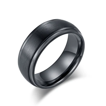 2020 Nou Stil de 8mm Inele de Nunta pentru Femei Barbati Cadou Boem Bijuterii Simplu, Negru, din Oțel Inoxidabil de Culoare Logodna Trupa Anillos