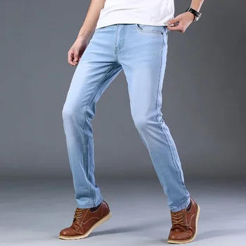 2020 sulee te de Brand de Top Stil Clasic Oameni Ultra-subțire de Blugi Business Casual bleu Bumbac Stretch Blugi de sex Masculin Brand Pantaloni