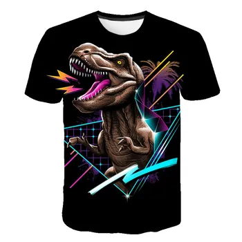 2021 Jurassic Park, Tricou Barbati din Bumbac tricou Casual Amuzant Topuri Lumea Jurassic Tricouri Maneca Scurta Tricou Cool