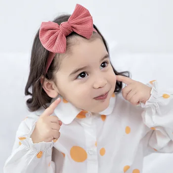2021 Largă de Nailon Copil Nou-născut Turban Bentita Elastica Bowknot Înnodate Papion Banda de Păr Arcuri Copil Accesorii de Par pentru copii