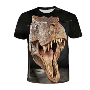 2021 Lumea Jurassic Căzut Regatul Rece Cap de Dinozaur 3D de Imprimare T tricoul Băieți și fete Hiphop Tee Tricou Baiat Haine de culoare Drop