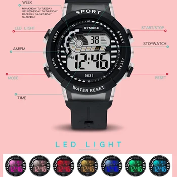 2021 Moda Ceas Sport Doamnelor Alb Transparent Curea LED-uri Digitale Ceas de mână Ceas Femeile Electronice Ceasuri Relogio Feminino