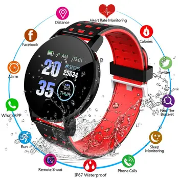 2021 Noi 119plus pline de culoare Touch Ecran 3D Sport Ceas Pedometru Ceas Inteligent de Fitness Monitor de Ritm Cardiac Femei Ceas Smartwatch