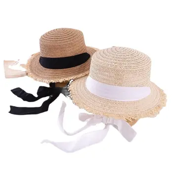 2021 NOI De Vară Pălărie de Soare Pentru Femei Și Copii Paie de Moda Capac Anglia Sea Beach Părinte Copil Călătorie Pac